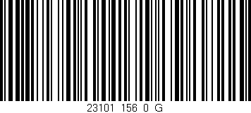 Código de barras (EAN, GTIN, SKU, ISBN): '23101_156_0_G'