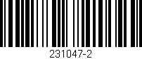Código de barras (EAN, GTIN, SKU, ISBN): '231047-2'