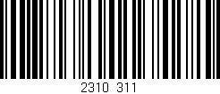 Código de barras (EAN, GTIN, SKU, ISBN): '2310/311'
