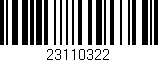 Código de barras (EAN, GTIN, SKU, ISBN): '23110322'