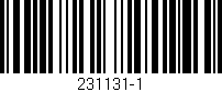 Código de barras (EAN, GTIN, SKU, ISBN): '231131-1'