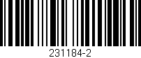 Código de barras (EAN, GTIN, SKU, ISBN): '231184-2'