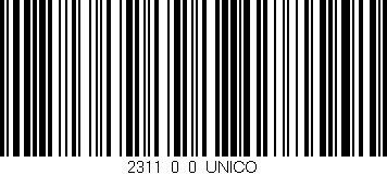 Código de barras (EAN, GTIN, SKU, ISBN): '2311_0_0_UNICO'