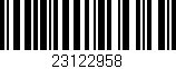 Código de barras (EAN, GTIN, SKU, ISBN): '23122958'