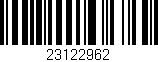 Código de barras (EAN, GTIN, SKU, ISBN): '23122962'