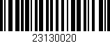 Código de barras (EAN, GTIN, SKU, ISBN): '23130020'