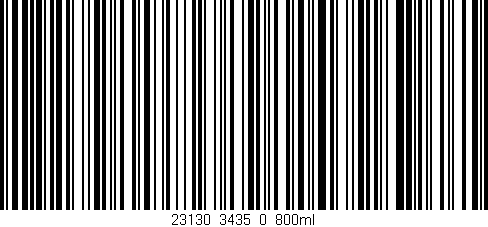 Código de barras (EAN, GTIN, SKU, ISBN): '23130_3435_0_800ml'