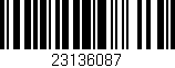Código de barras (EAN, GTIN, SKU, ISBN): '23136087'