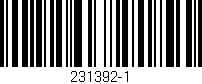 Código de barras (EAN, GTIN, SKU, ISBN): '231392-1'