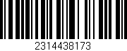 Código de barras (EAN, GTIN, SKU, ISBN): '2314438173'