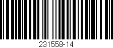 Código de barras (EAN, GTIN, SKU, ISBN): '231558-14'