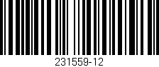 Código de barras (EAN, GTIN, SKU, ISBN): '231559-12'