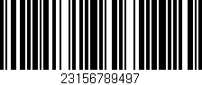 Código de barras (EAN, GTIN, SKU, ISBN): '23156789497'