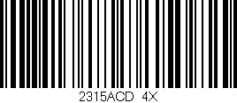 Código de barras (EAN, GTIN, SKU, ISBN): '2315ACD/4X'