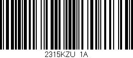 Código de barras (EAN, GTIN, SKU, ISBN): '2315KZU/1A'