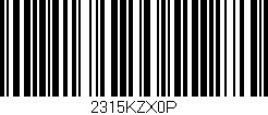 Código de barras (EAN, GTIN, SKU, ISBN): '2315KZX0P'