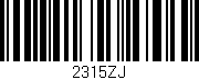 Código de barras (EAN, GTIN, SKU, ISBN): '2315ZJ'