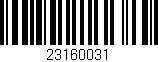 Código de barras (EAN, GTIN, SKU, ISBN): '23160031'