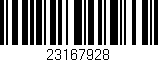 Código de barras (EAN, GTIN, SKU, ISBN): '23167928'