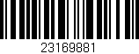 Código de barras (EAN, GTIN, SKU, ISBN): '23169881'