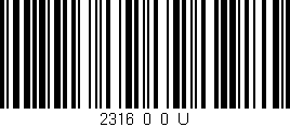 Código de barras (EAN, GTIN, SKU, ISBN): '2316_0_0_U'