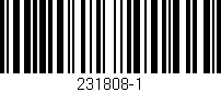 Código de barras (EAN, GTIN, SKU, ISBN): '231808-1'