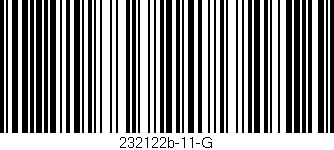 Código de barras (EAN, GTIN, SKU, ISBN): '232122b-11-G'