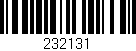 Código de barras (EAN, GTIN, SKU, ISBN): '232131'