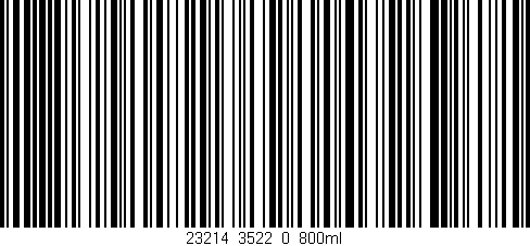 Código de barras (EAN, GTIN, SKU, ISBN): '23214_3522_0_800ml'