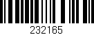 Código de barras (EAN, GTIN, SKU, ISBN): '232165'