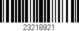 Código de barras (EAN, GTIN, SKU, ISBN): '23218921'