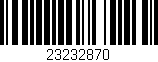 Código de barras (EAN, GTIN, SKU, ISBN): '23232870'