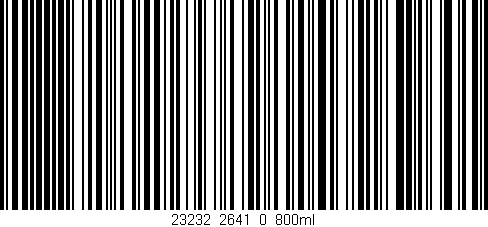 Código de barras (EAN, GTIN, SKU, ISBN): '23232_2641_0_800ml'