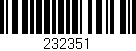 Código de barras (EAN, GTIN, SKU, ISBN): '232351'