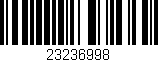 Código de barras (EAN, GTIN, SKU, ISBN): '23236998'