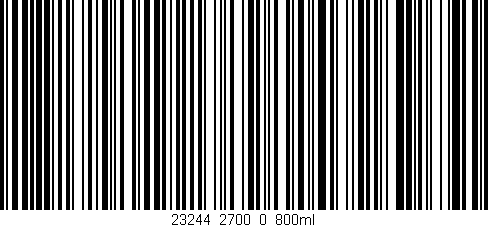 Código de barras (EAN, GTIN, SKU, ISBN): '23244_2700_0_800ml'