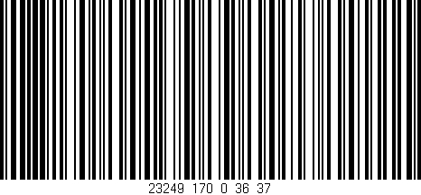 Código de barras (EAN, GTIN, SKU, ISBN): '23249_170_0_36/37'