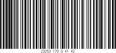 Código de barras (EAN, GTIN, SKU, ISBN): '23253_170_0_41/42'