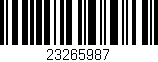 Código de barras (EAN, GTIN, SKU, ISBN): '23265987'