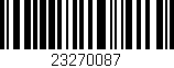 Código de barras (EAN, GTIN, SKU, ISBN): '23270087'