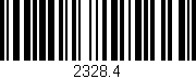 Código de barras (EAN, GTIN, SKU, ISBN): '2328.4'