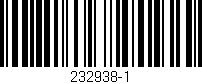 Código de barras (EAN, GTIN, SKU, ISBN): '232938-1'