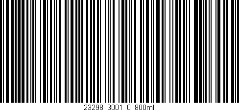 Código de barras (EAN, GTIN, SKU, ISBN): '23298_3001_0_800ml'