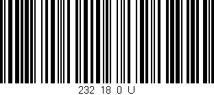 Código de barras (EAN, GTIN, SKU, ISBN): '232_18_0_U'
