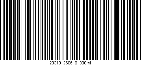 Código de barras (EAN, GTIN, SKU, ISBN): '23310_2686_0_800ml'