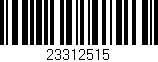 Código de barras (EAN, GTIN, SKU, ISBN): '23312515'