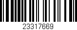 Código de barras (EAN, GTIN, SKU, ISBN): '23317669'