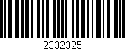 Código de barras (EAN, GTIN, SKU, ISBN): '2332325'