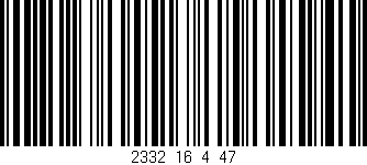 Código de barras (EAN, GTIN, SKU, ISBN): '2332_16_4_47'