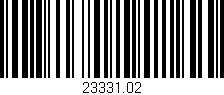 Código de barras (EAN, GTIN, SKU, ISBN): '23331.02'